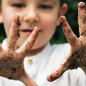 Child playing in the dirt